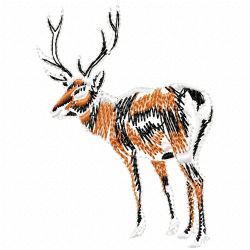 Gazelle Embroidery Design 8